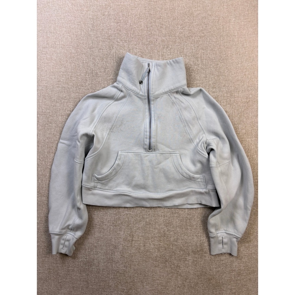 Lululemon Scuba Oversized Half Zip Hoodie Light Blue XS/S Pullover Sweatshirt